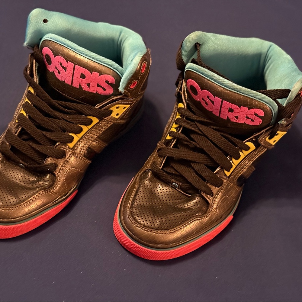 Osiris Kids Sneakers - Black , Pink, and Yellow